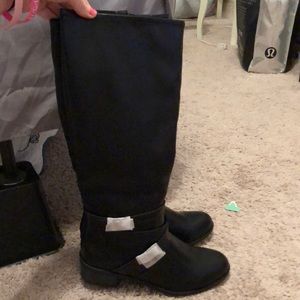 Black riding boots